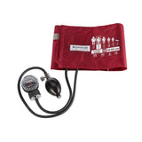 McKesson Lumeon Aneroid Sphygmomanometer with Cuff, 2-Tube, Pocket-Size, Handheld, Adult Large Cuff, Burgundy