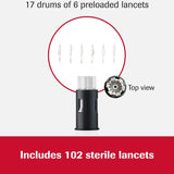 Accu-Chek FastClix Lancet, 11 Depth Settings, 30 Gauge, Preloaded Safety Drum, Track System Accu-Chek® Roche Diabetes Care