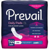 Prevail® Daily Pads Moderate Bladder Control Pad, 11-Inch Length Prevail® Daily Pads First Quality