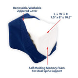 Carex Knee Pillow , Memory Foam, 10.5 x 7.75 x 8 Inch, Dark Blue Carex Apex-Carex Healthcare