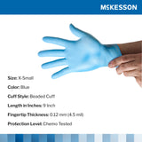 McKesson Confiderm® 4.5C Nitrile Exam Glove, Extra Small, Blue