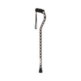 McKesson Pink Floral Offset Cane, Aluminum, 30 – 39 Inch Height