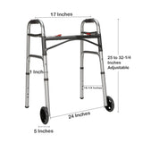 McKesson Aluminum Folding Walker, 25 – 32¼ Inch Height
