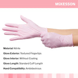 McKesson Pink Nitrile® Nitrile Exam Glove, Small, Pink