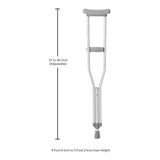 McKesson Child Underarm Crutches, 4 ft. 6 in. - 5 ft. 2 in.