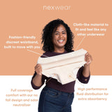 Nexwear Women's Pull-On Absorbent Underwear, Large, Tan Nexwear Valrico LLC