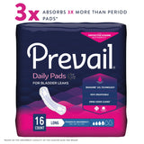 Prevail® Daily Pads Moderate Bladder Control Pad, 11-Inch Length Prevail® Daily Pads First Quality