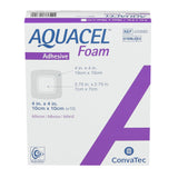 Aquacel® Silicone Adhesive with Border Silicone Foam Dressing, 4 x 4 Inch Aquacel® ConvaTec