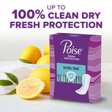 Poise® Fresh Protection™ Ultra Thin Pads, Maximum Long