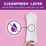 Poise Bladder Control Pads, Light Absorbency, Regular Length, 7.5", Adult, Female, Disposable