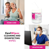 Metrex CaviWipes Surface Disinfectant Alcohol-Based Wipes, Non-Sterile, Disposable, Alcohol Scent, Canister, 6 X 6.75 Inch