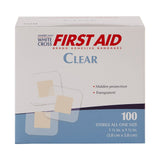 American® White Cross Sheer Adhesive Spot Bandage, 1½ x 1½ Inch