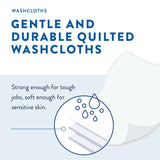 Prevail Adult Washcloths, Soft Pack, Aloe, Vitamin E, 12" x 8"