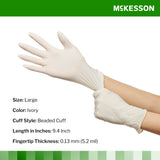 McKesson Confiderm® Latex Exam Glove, Large, Ivory
