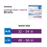 McKesson Extended Wear Maximum Absorbency Incontinence Brief, Large / X-Large McKesson Extended Wear McKesson Brand