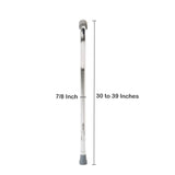 McKesson Aluminum Silver Offset Cane, 30 – 39 Inch Height
