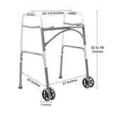 McKesson Steel Bariatric Folding Walker, 32 – 39 Inch Height
