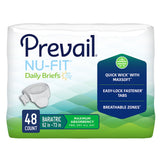 ProCare Unisex Adult Incontinence Brief, Heavy Absorbency, White, 2-XL Prevail® Nu-Fit® First Quality