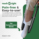 Reach Right Compression Sock Aid Device, Long Shoe Horn, Dressing Hook
