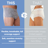 Nexwear Men's Pull-On Absorbent Underwear, Large, Gray Nexwear Valrico LLC