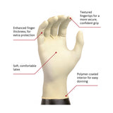 Diamond Grip™ Latex Exam Glove, Large, White Diamond Grip™ Microflex Medical