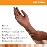 McKesson Perry® Latex Surgical Glove, Size 5.5, Brown McKesson Perry® McKesson Brand