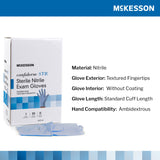 McKesson Confiderm® STR Nitrile Exam Glove, Large, Blue McKesson Confiderm® STR McKesson Brand