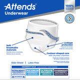 Attends® Care Adult Absorbent Underwear, Heavy Absorbency, X-Large, White Attends® Care Attends Healthcare Products