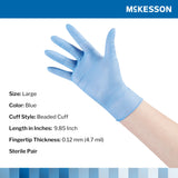 McKesson Confiderm® STR Nitrile Exam Glove, Large, Blue McKesson Confiderm® STR McKesson Brand