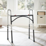 McKesson Steel Bariatric Folding Walker, 32½ – 39 Inch Height
