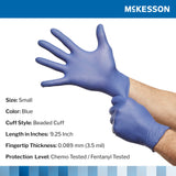 McKesson Confiderm® LDC Nitrile Exam Glove, Small, Blue