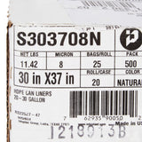 McKesson Light Duty Clear Trash Bags, 30 gal, 8 Mic