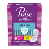 Poise® Fresh Protection™ Ultra Thin Pads, Maximum Long