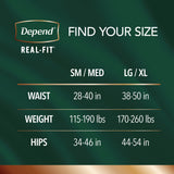 Depend® Real Fit® Underwear for Men, Large/X-Large Depend® Real Fit® Kimberly Clark