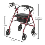 McKesson Red 4 Wheel Rollator