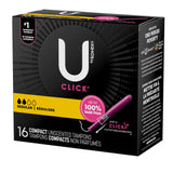 U By Kotex® Click® Compact Tampons, Regular
