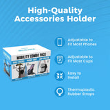 Mobility Aid Combo Pack, Cup Holder, Phone Grip, Bag Hooks