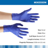 McKesson Confiderm® 3.0 Nitrile Exam Glove, Small, Blue