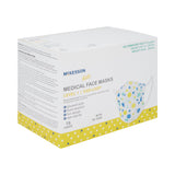 McKesson Pediatric Procedure Mask, Blue and Yellow Polka Dot