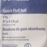 Dermacea™ Sterile Fluff Bandage Roll, 4 Inch x 4-1/8 Yard