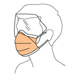 FluidShield Procedure Mask with Eye Shield Anti-fog Orange, NonSterile