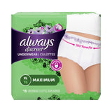 Always® Discreet Maximum Absorbent Underwear, Extra Large