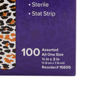 American® White Cross Stat Strip® Designer Safari Adhesive Strip, ¾ x 3 Inch