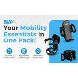 Mobility Aid Combo Pack, Cup Holder, Phone Grip, Bag Hooks