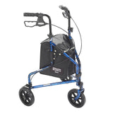 drive™ Deluxe 3 Wheel Rollator, Blue drive™ Deluxe Drive Medical