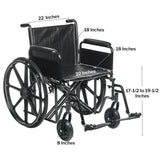 McKesson Bariatric Wheelchair, 22-Inch Seat Width McKesson McKesson Brand