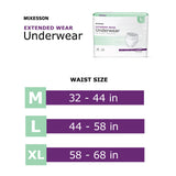McKesson Extended Wear Maximum Absorbent Underwear, Medium