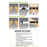 Green Drop Sports Tape, Infused Kinesiology Tape for Recovery – 20 Precut, 10-Inch Strips