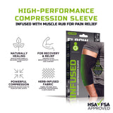 Green Drop™ Infused Compression Sleeve Elbow Support, Large/Extra Large Green Drop™ Green Drop Compression LLC