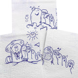 McKesson Nonsterile White / Blue Cartoon Toes Procedure Towel, 13 x 18 Inch
